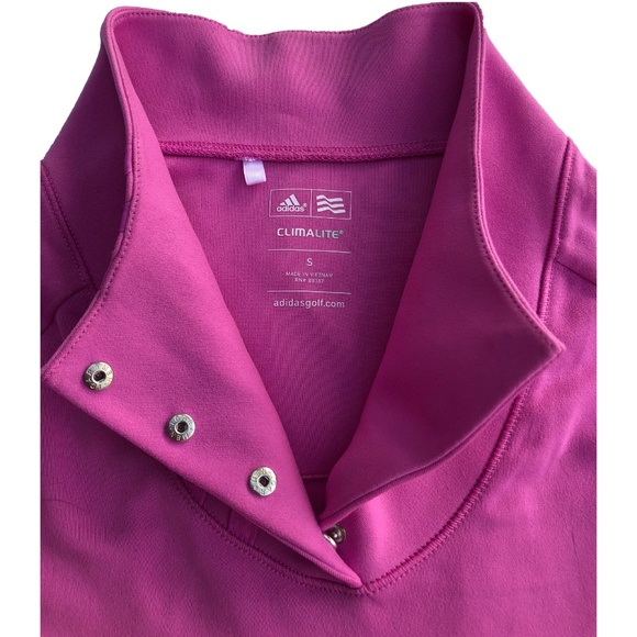 Adidas Golf ClimaLite Long Sleeve Pullover S Pink - Picture 3 of 4